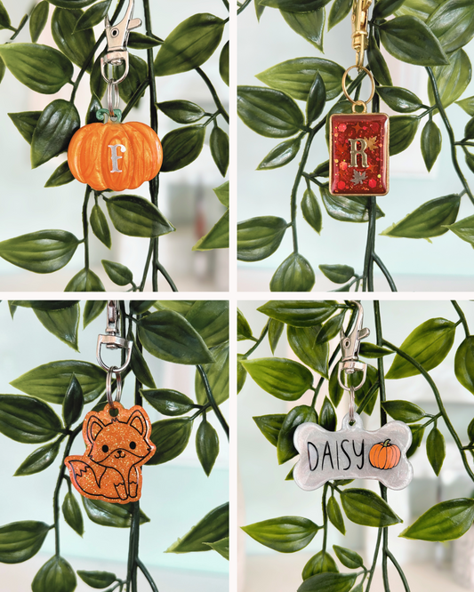 Autumn Mystery Resin ID Dog Tag / Pet Tag / Keyring