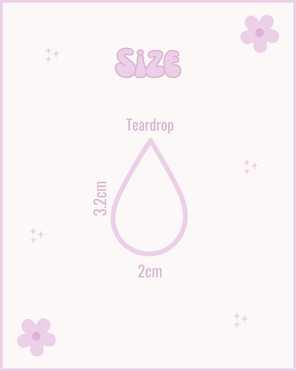 Teardrop (Bezel) Resin ID Dog Tag / Pet Tag / Keyring
