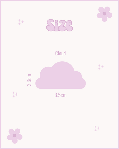 Cloud Resin ID Dog Tag / Pet Tag / Keyring
