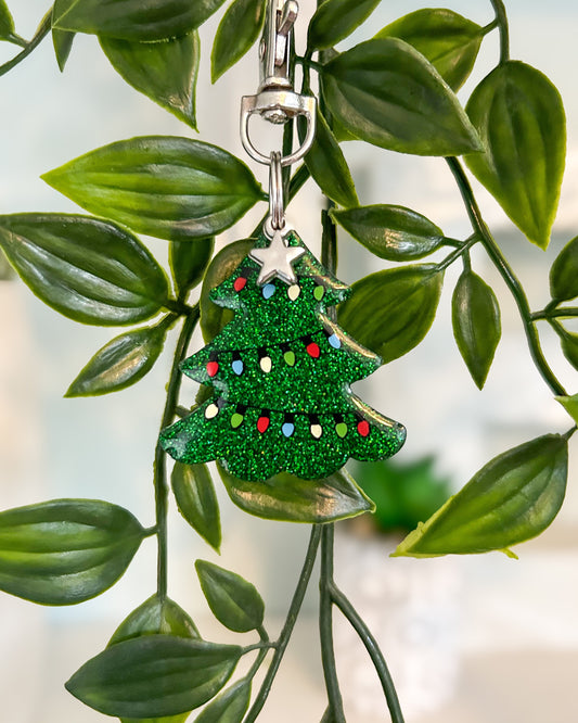 Christmas Tree Resin ID Dog Tag / Pet Tag / Keyring