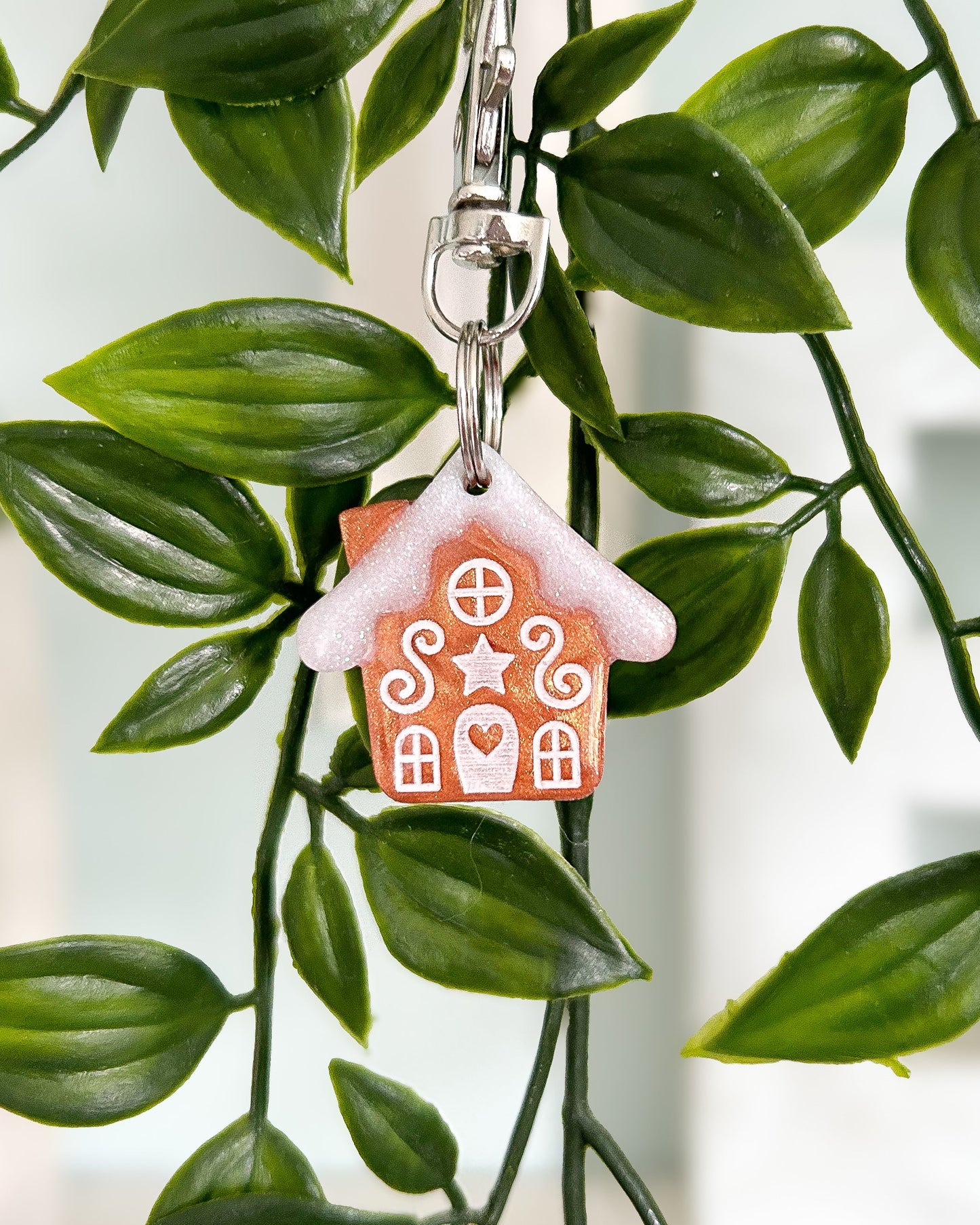 Gingerbread House Resin ID Dog Tag / Pet Tag / Keyring