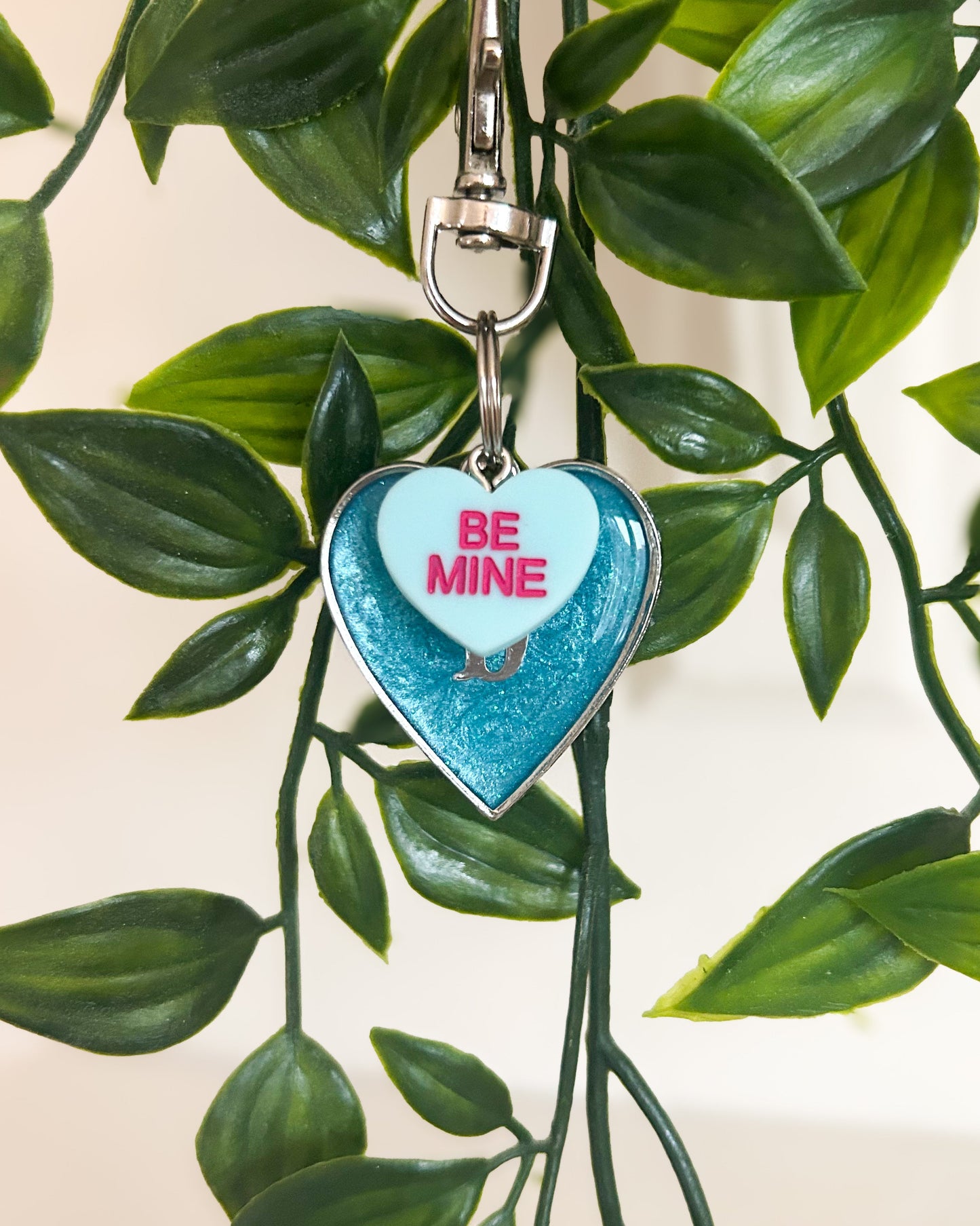 Love Heart Resin ID Dog Tag / Pet Tag / Keyring