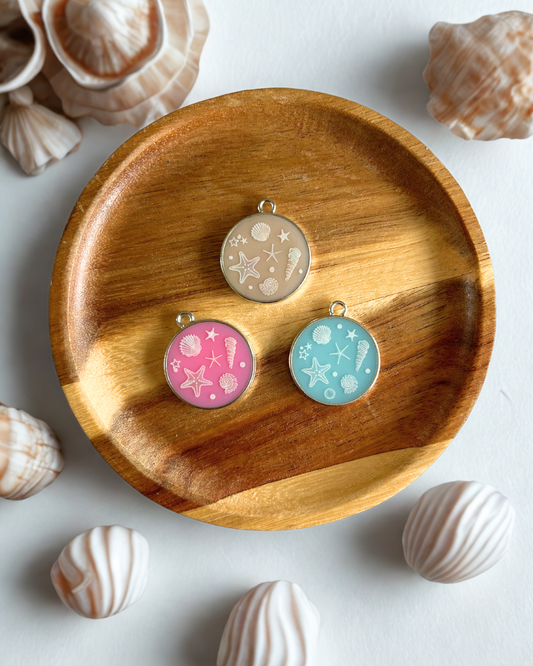 Beach Bezel Resin ID Dog Tag / Pet Tag / Keyring