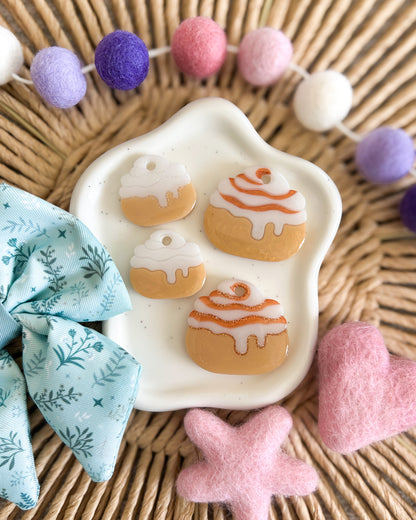 Cinnamon Bun Resin ID Dog Tag / Pet Tag / Keyring
