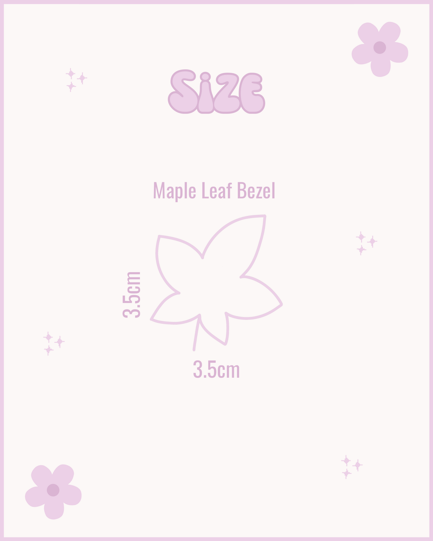 Maple Leaf (Bezel) Resin ID Dog Tag / Pet Tag / Keyring