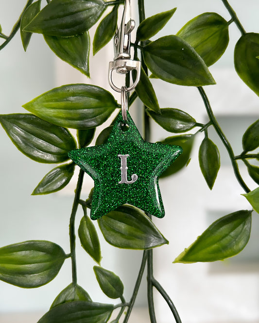 Glitter Star Resin ID Dog Tag / Pet Tag / Keyring