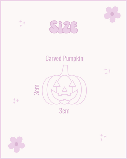 Carved Pumpkin (Bezel) Resin ID Dog Tag / Pet Tag / Keyring