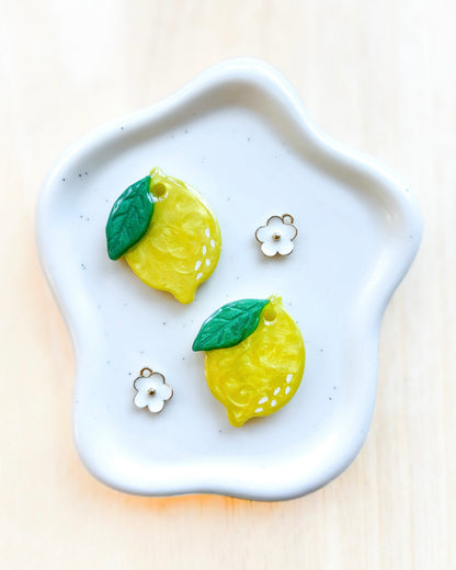 Lemon Resin ID Dog Tag / Pet Tag / Keyring