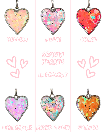 Valentines Sequin Resin ID Dog Tag / Pet Tag / Keyring