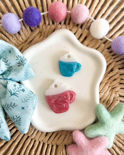 Hot Chocolate Mug Resin ID Dog Tag / Pet Tag / Keyring