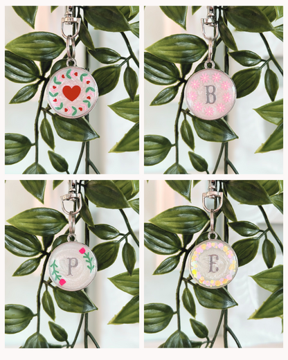 Spring Wreath Resin ID Dog Tag / Pet Tag / Keyring