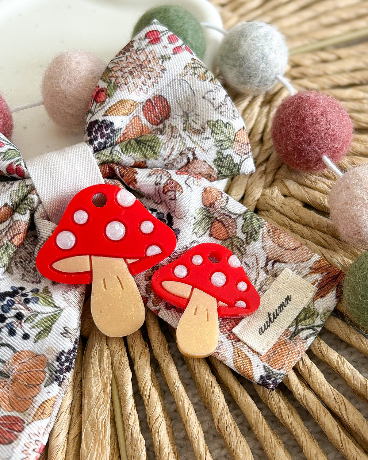 Mushroom Resin ID Dog Tag / Pet Tag / Keyring