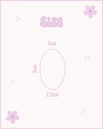 Oval (Bezel) Resin ID Dog Tag / Pet Tag / Keyring