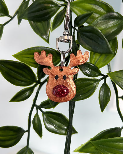 Reindeer Resin ID Dog Tag / Pet Tag / Keyring
