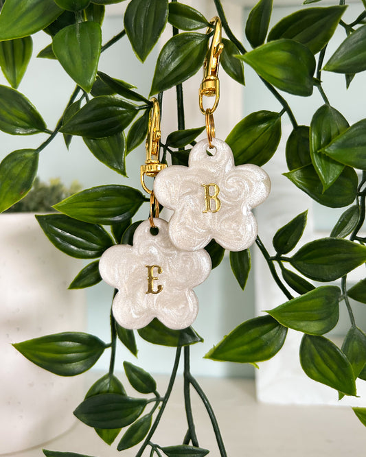 Flower (Flat) Resin ID Dog Tag / Pet Tag / Keyring