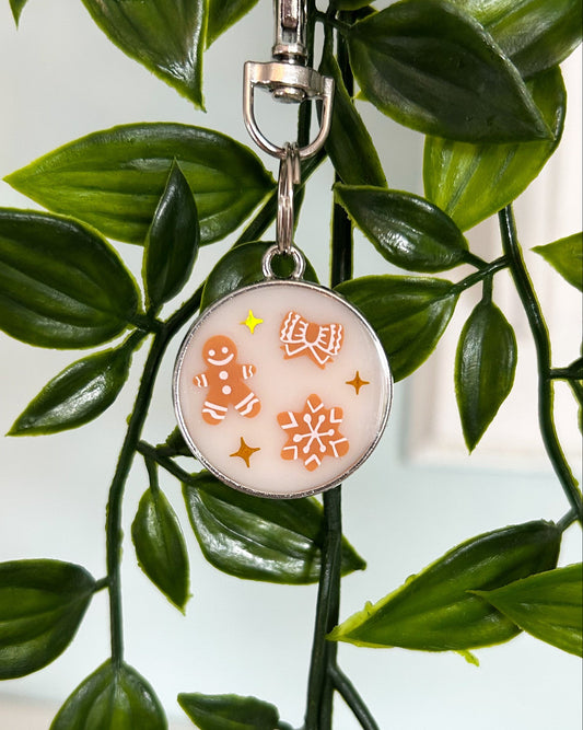 Gingerbread Resin ID Dog Tag / Pet Tag / Keyring