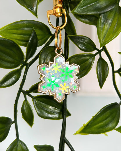 Snowflake Bezel Resin ID Dog Tag / Pet Tag / Keyring