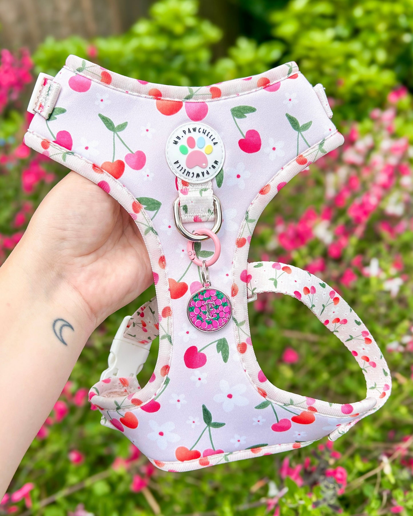 Cherry Sprinkle Resin ID Dog Tag / Pet Tag / Keyring