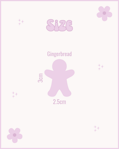 Gingerbread Man / Lady Resin ID Dog Tag / Pet Tag / Keyring