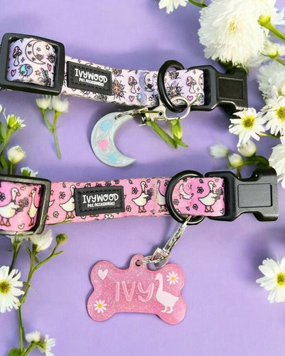 Ivy Wood Resin ID Dog Tag / Pet Tag / Keyring